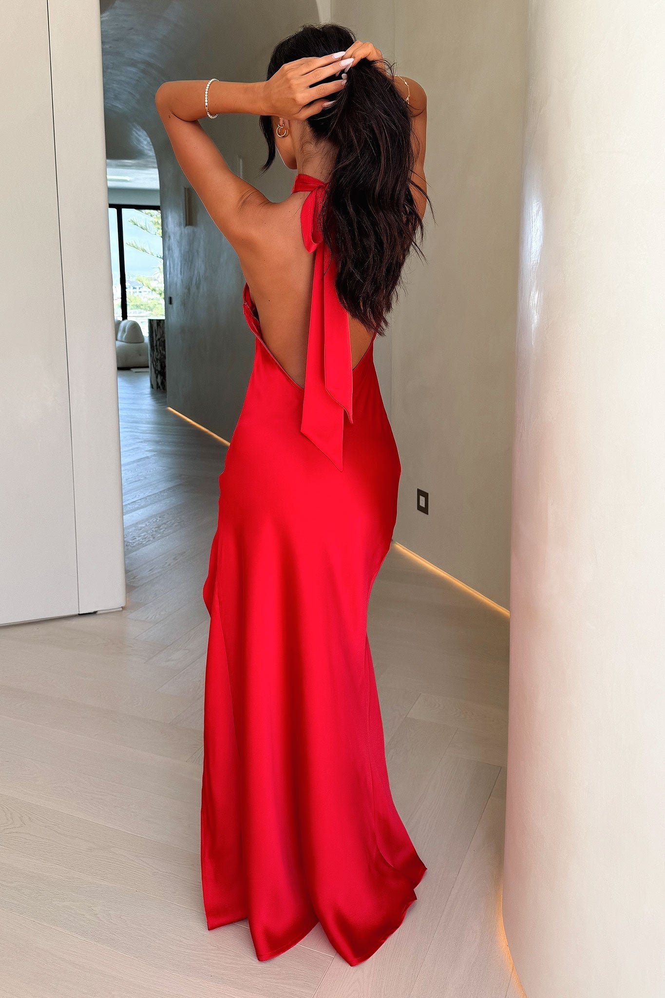 Cherry High Neck Dress