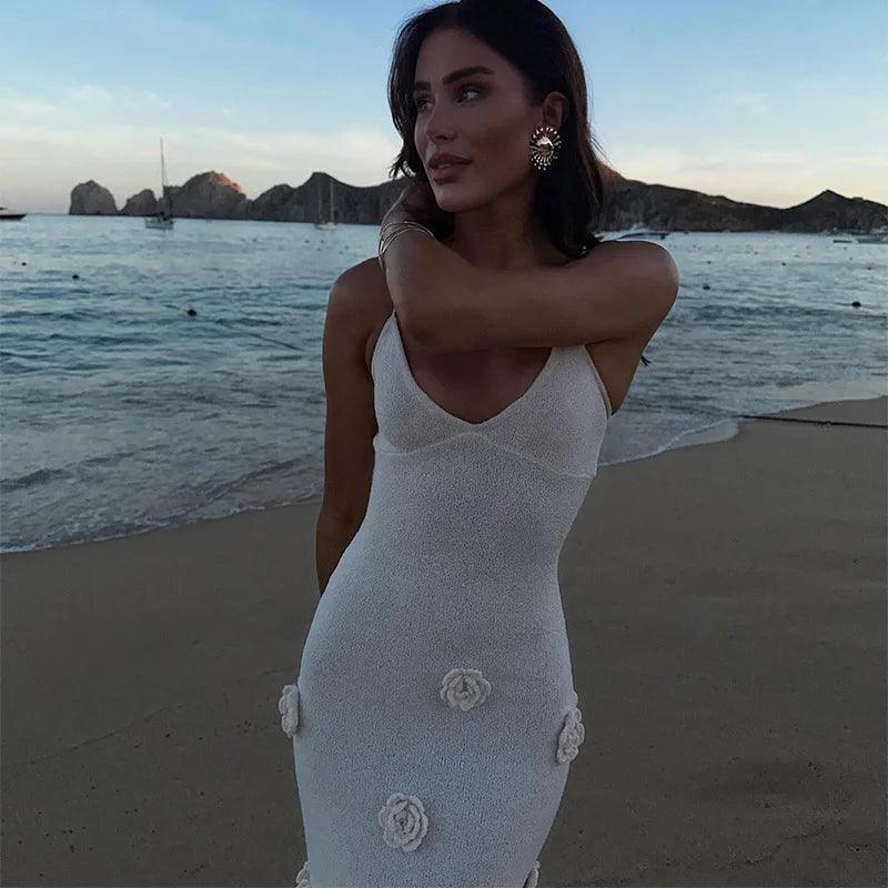 Flower Backless Dress