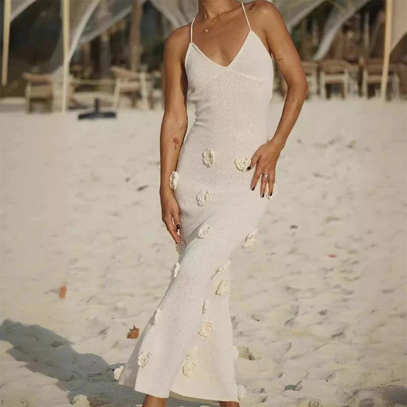 Flower Backless Dress