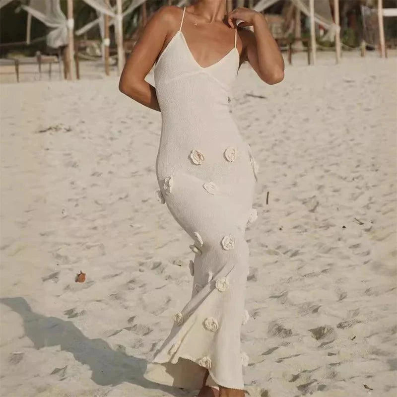 Flower Backless Dress