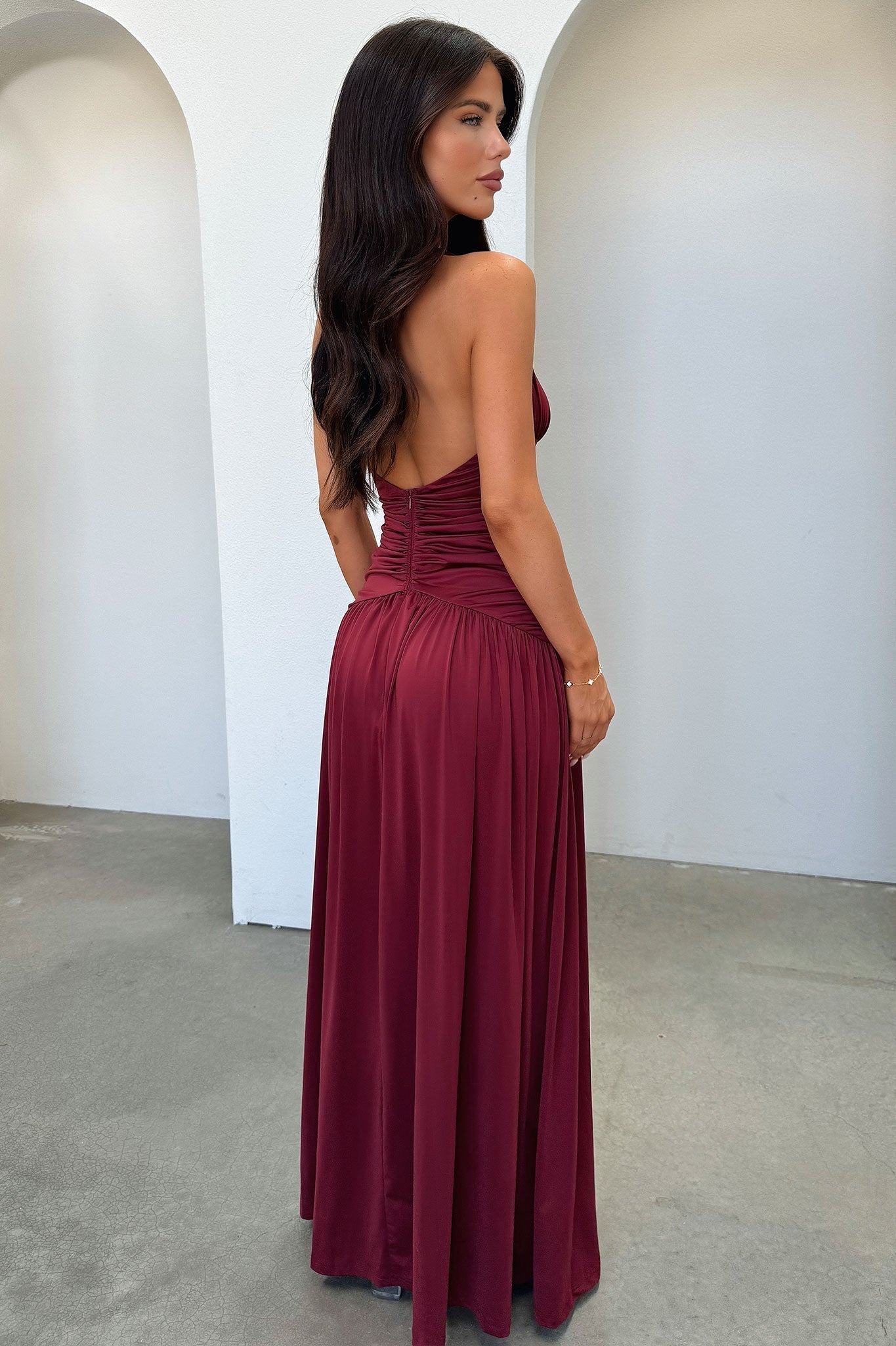 Lunéa Burgundy Dress