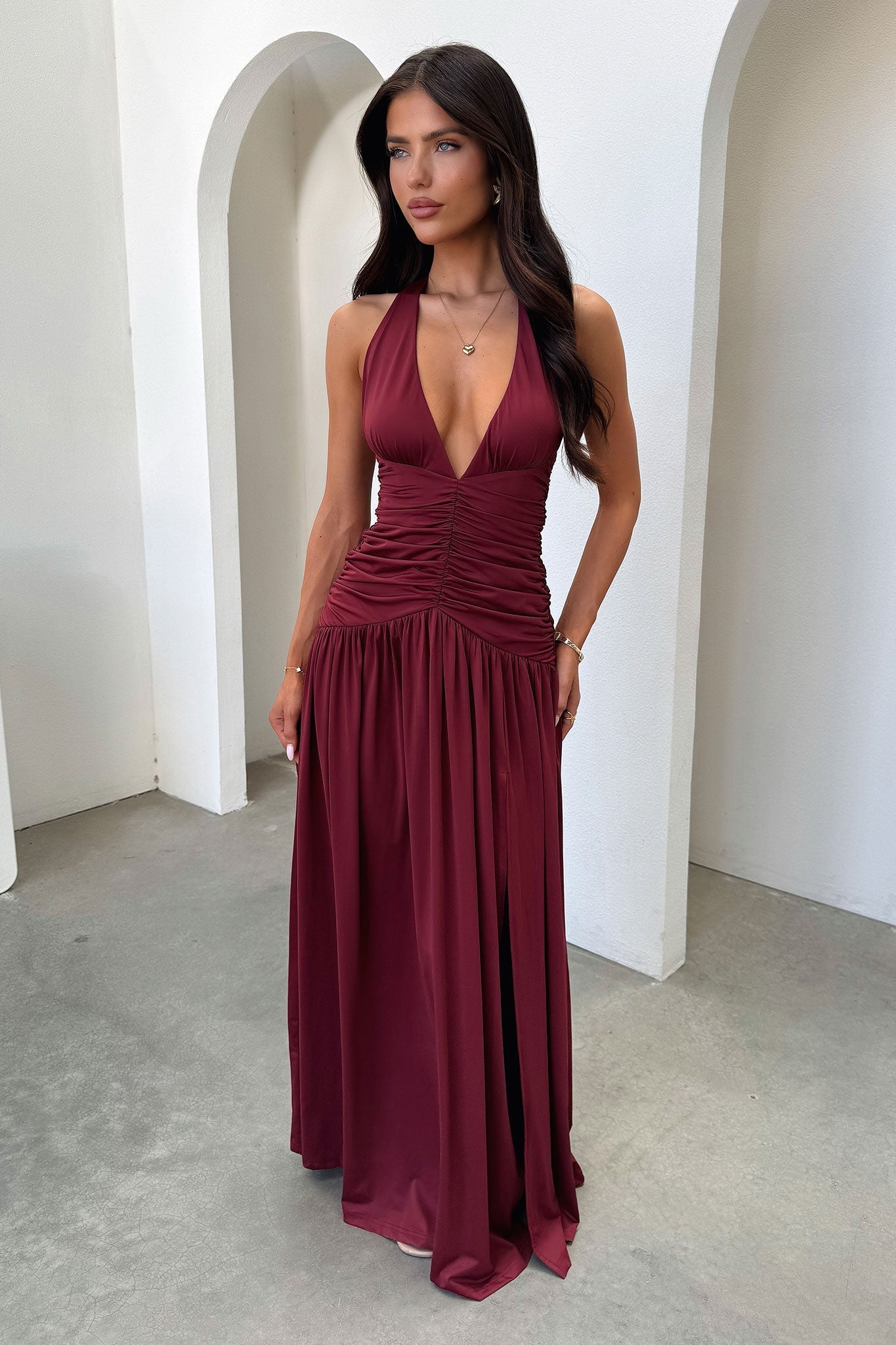 Lunéa Burgundy Dress