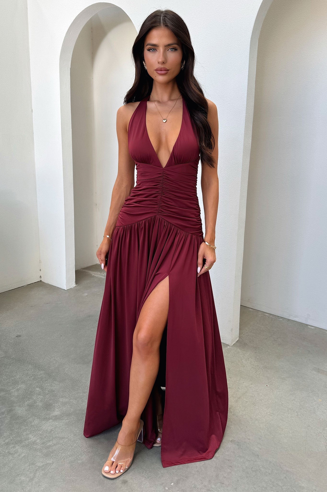 Lunéa Burgundy Dress