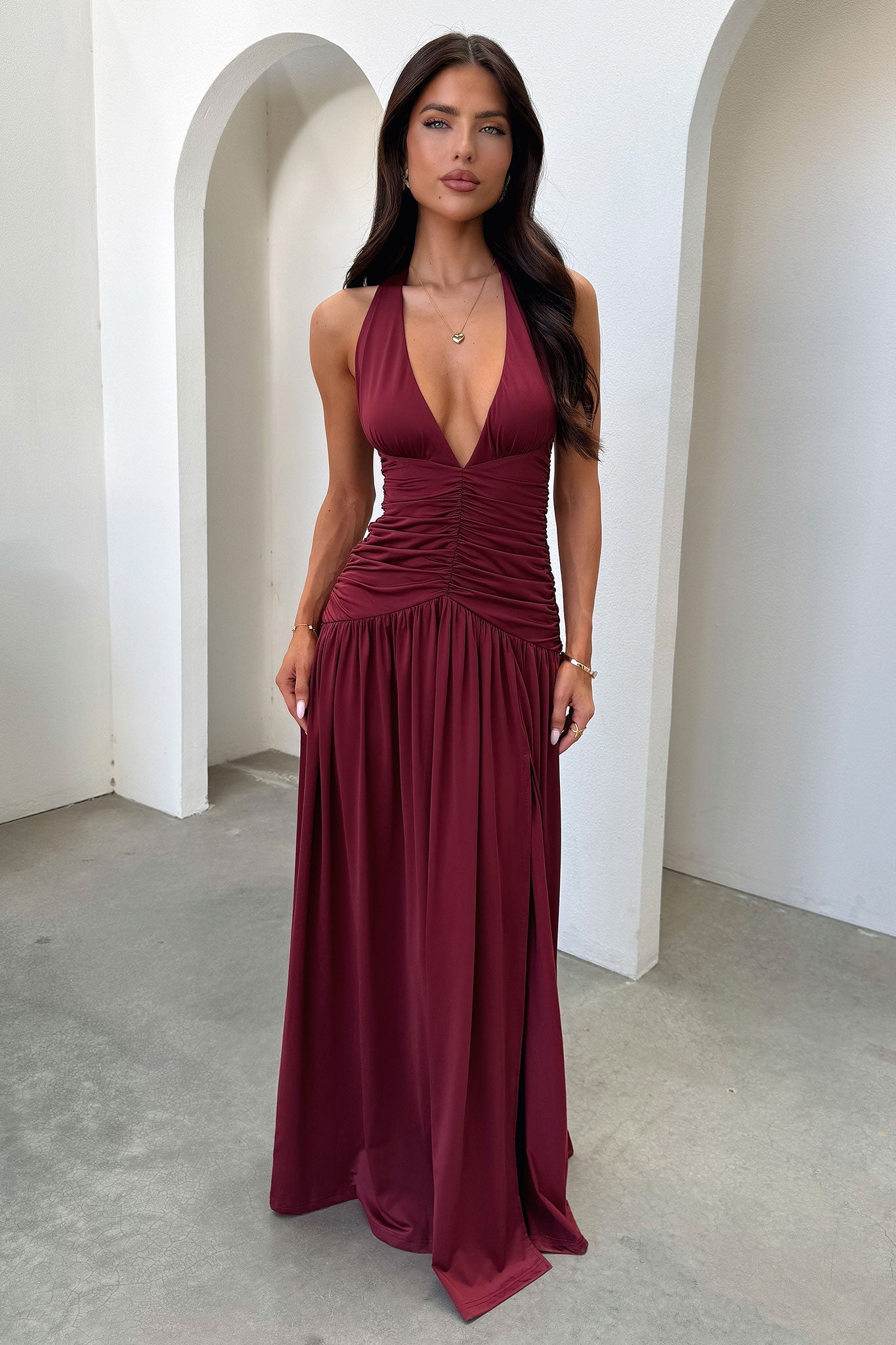 Lunéa Burgundy Dress