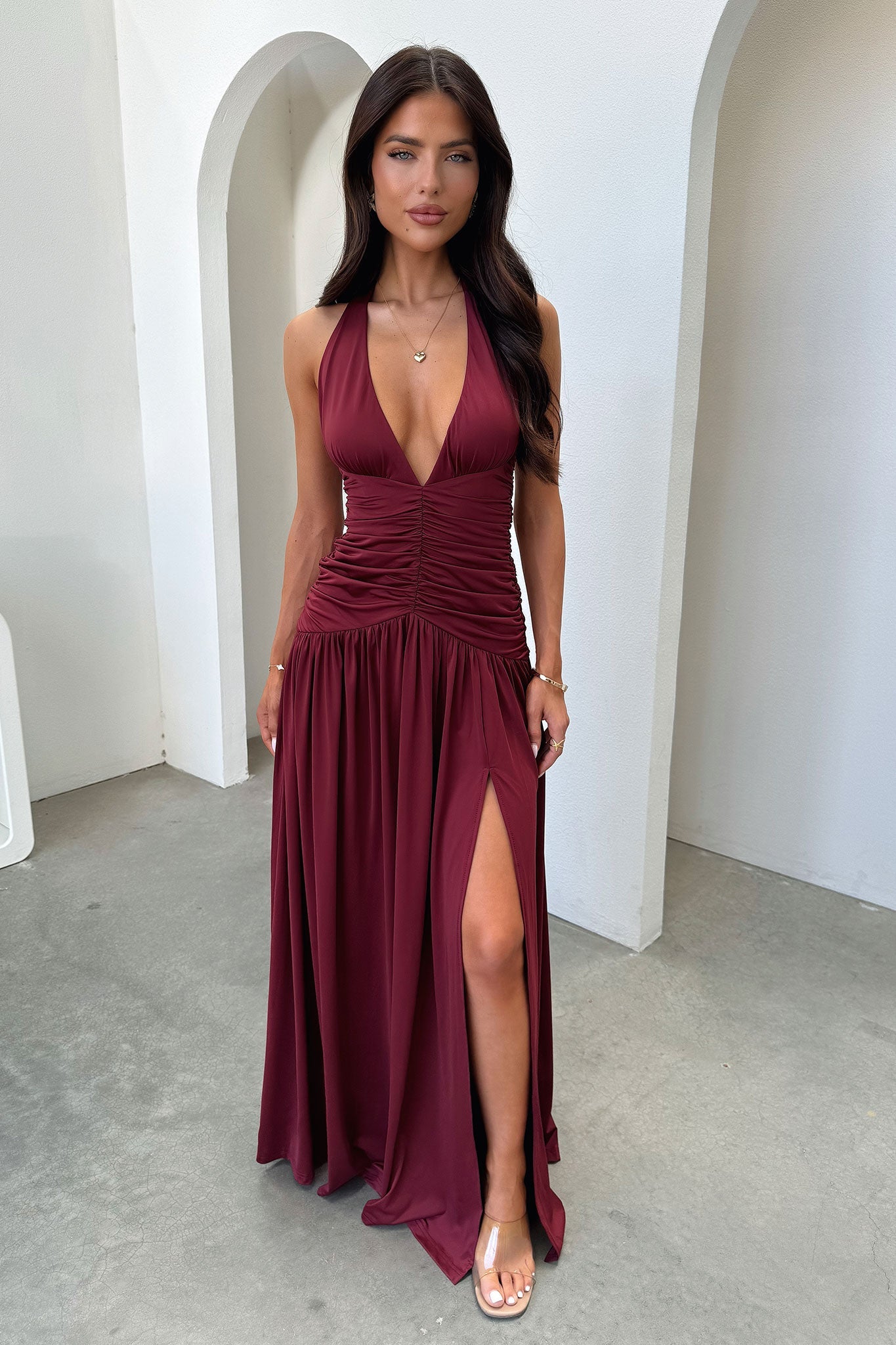 Lunéa Burgundy Dress