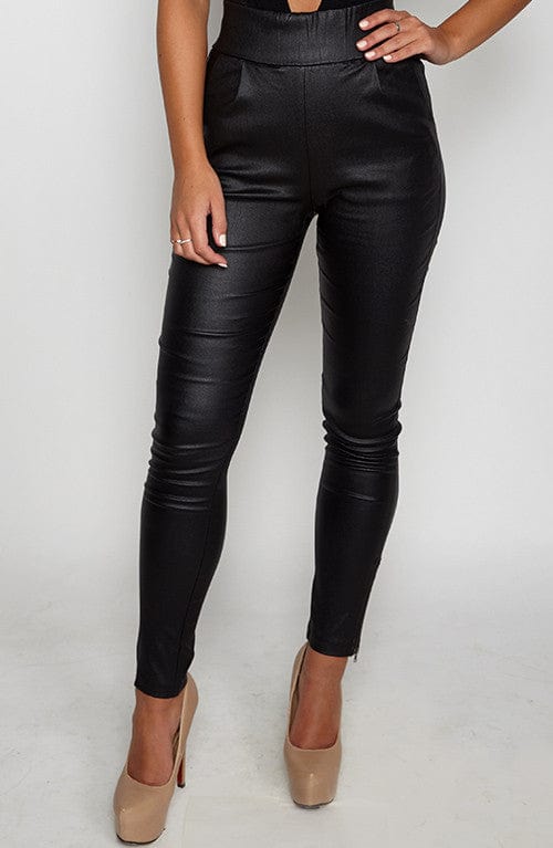 Leren Broek Zwart