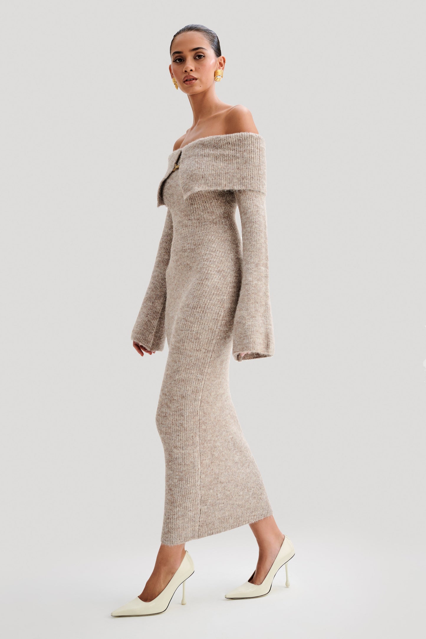 Fluffy Off Shoulder Dress