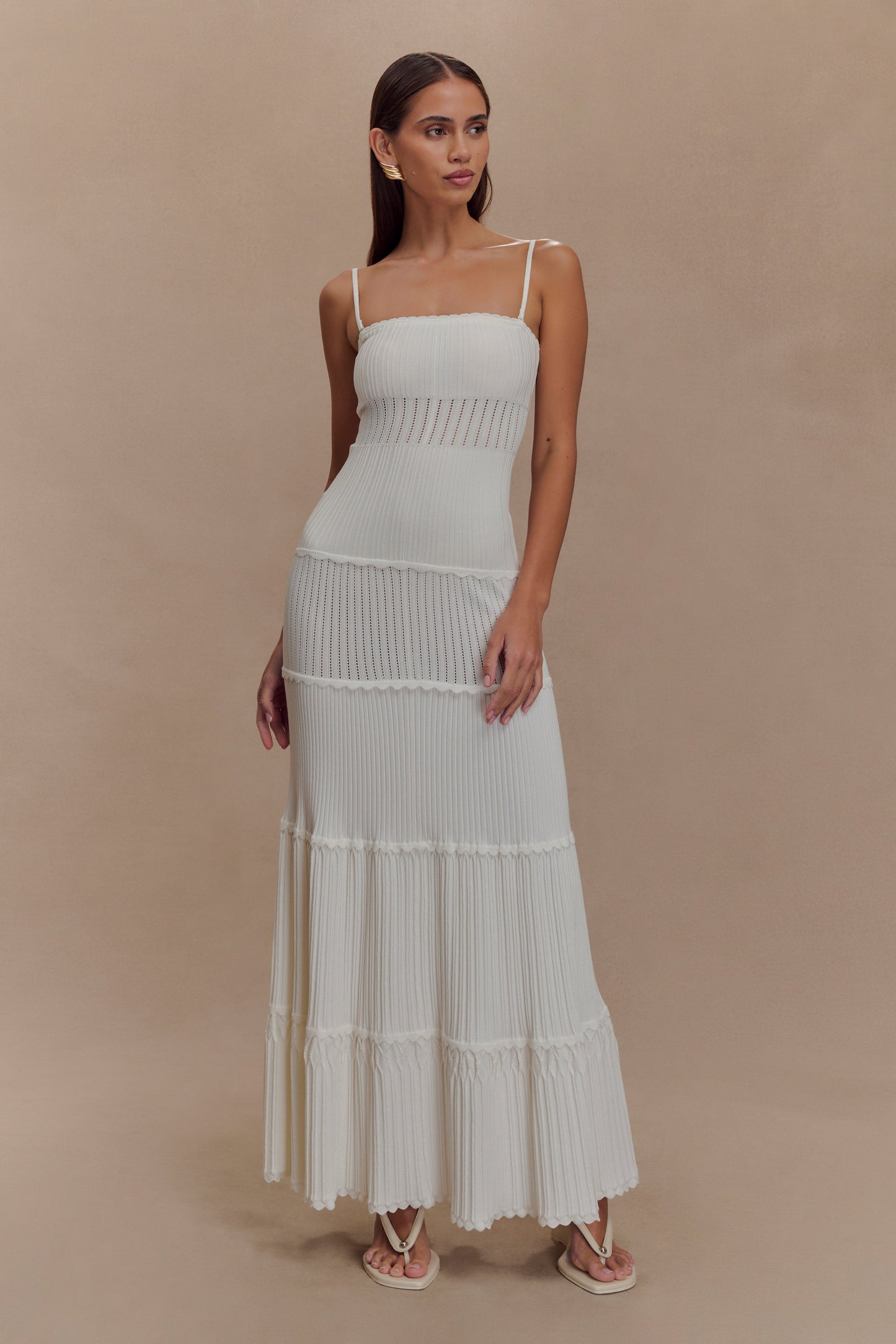 Gebreide Pointelle Maxi Jurk Dinah