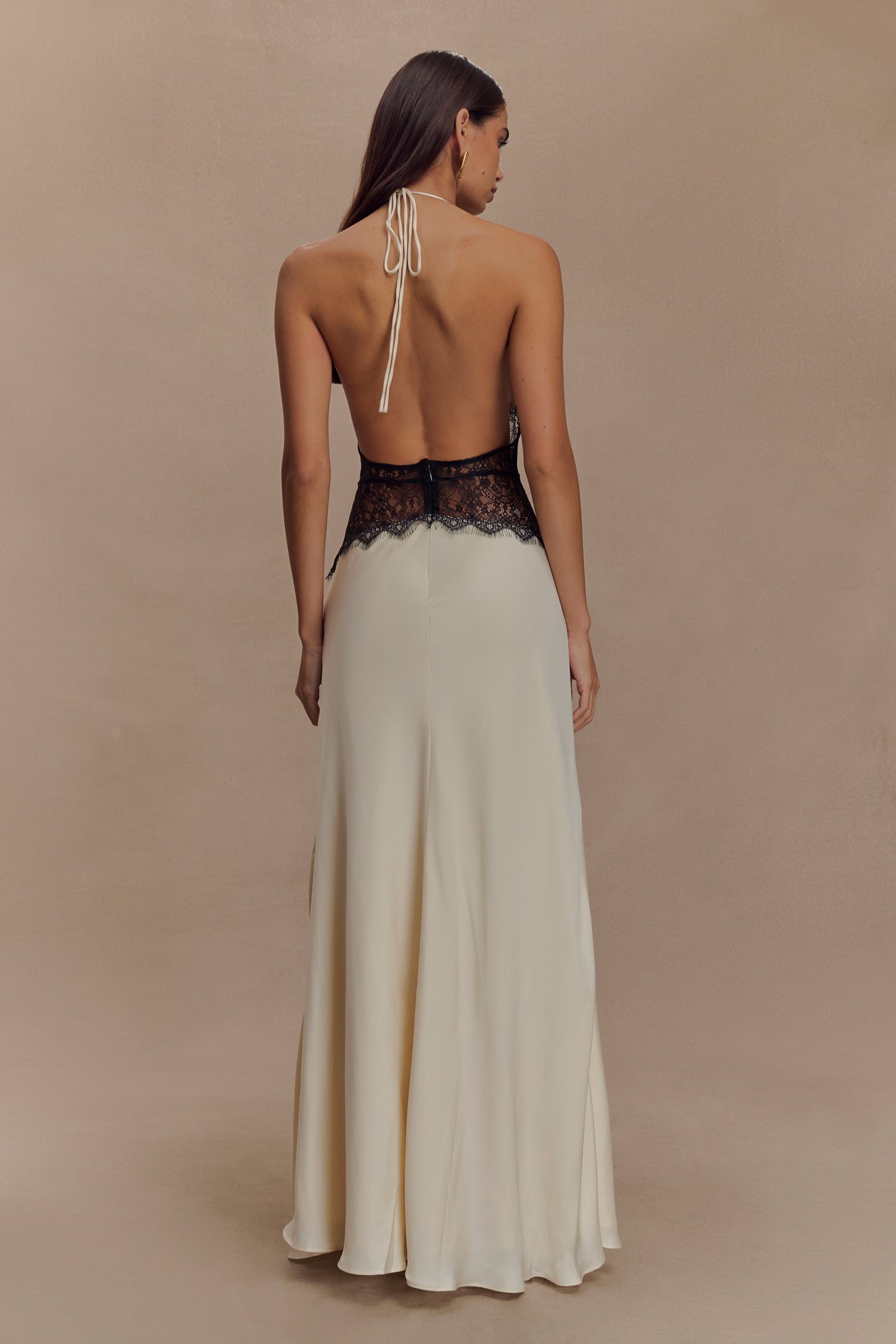 Celina Lace&Latin Satin dress