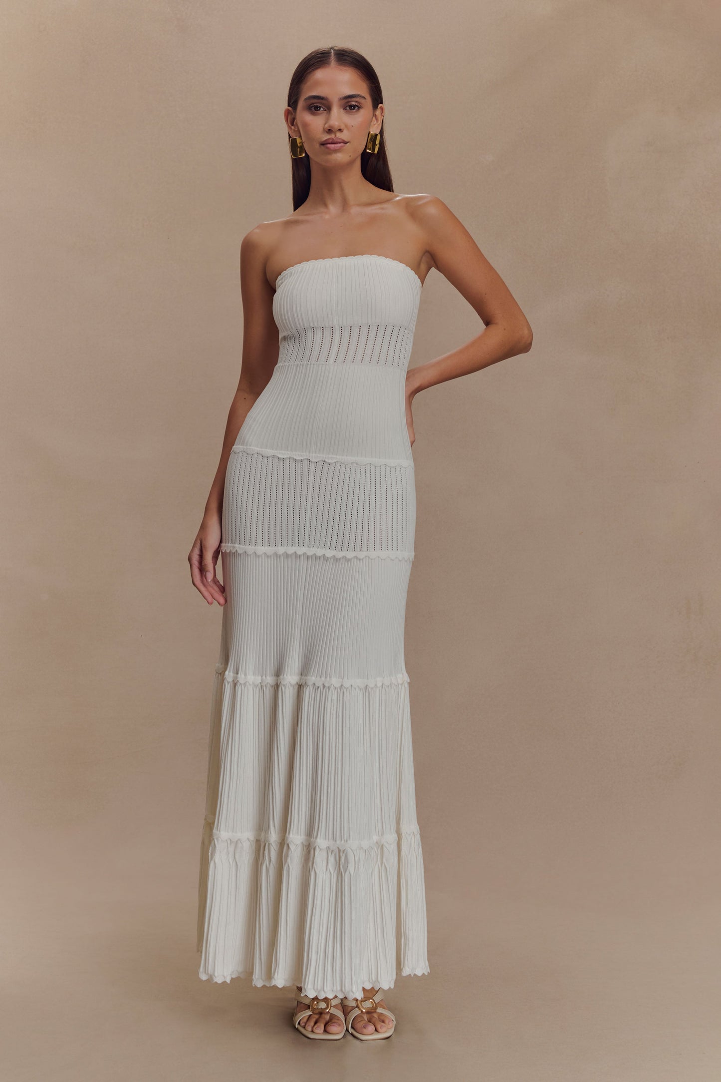 Gebreide Pointelle Maxi Jurk Dinah
