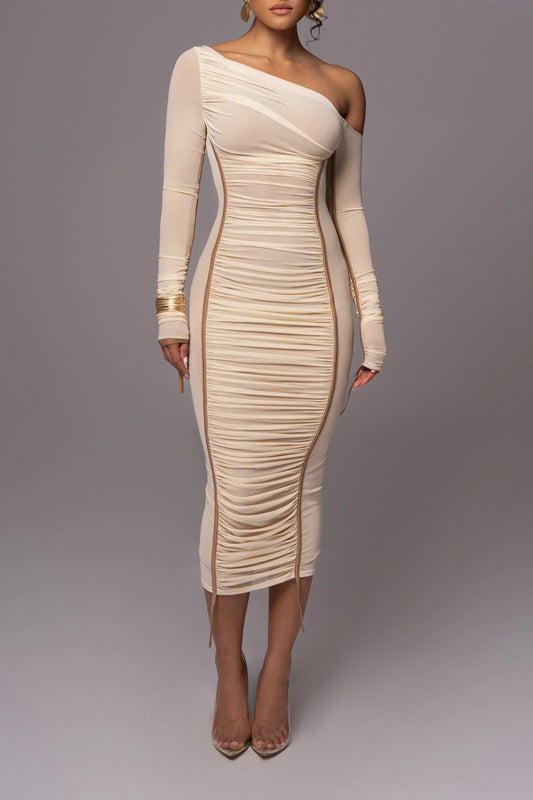 Off-Shoulder  Midi Dress
