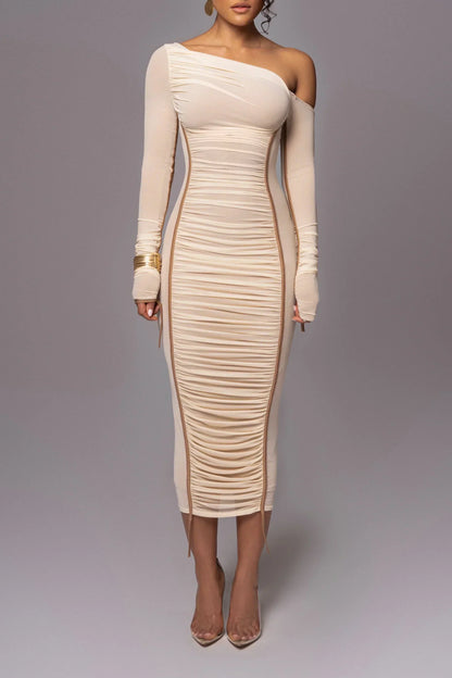 Off-Shoulder  Midi Dress