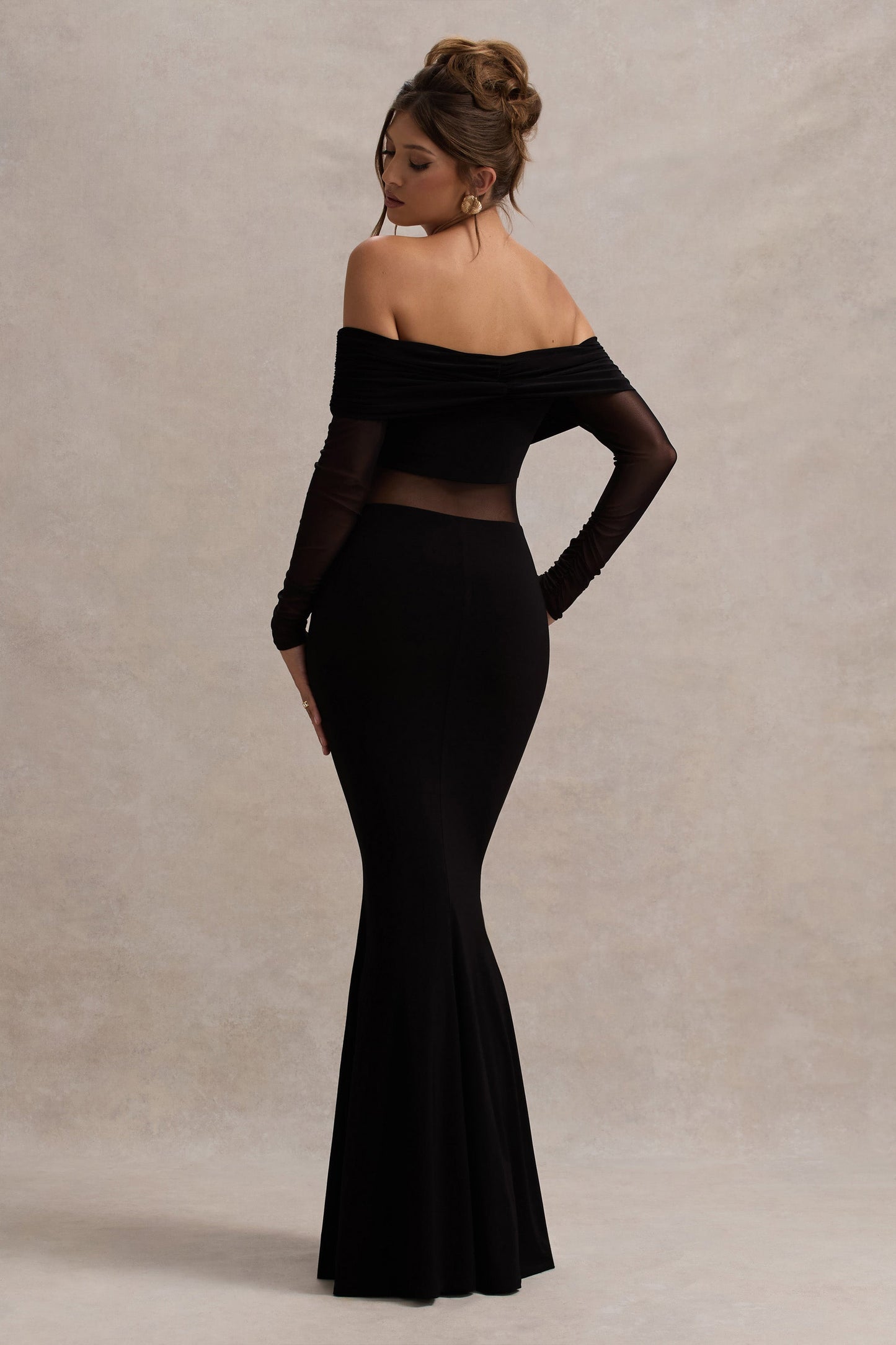Off Shoulder Zwart