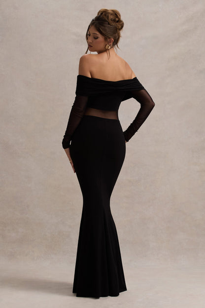 Off Shoulder Zwart