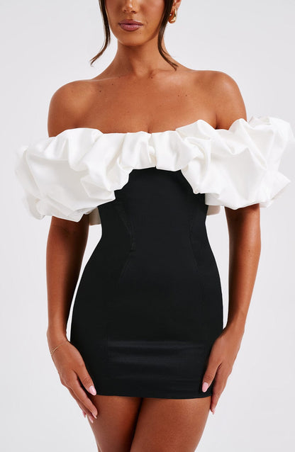 Mini Dress Savora - Zwart/Wit