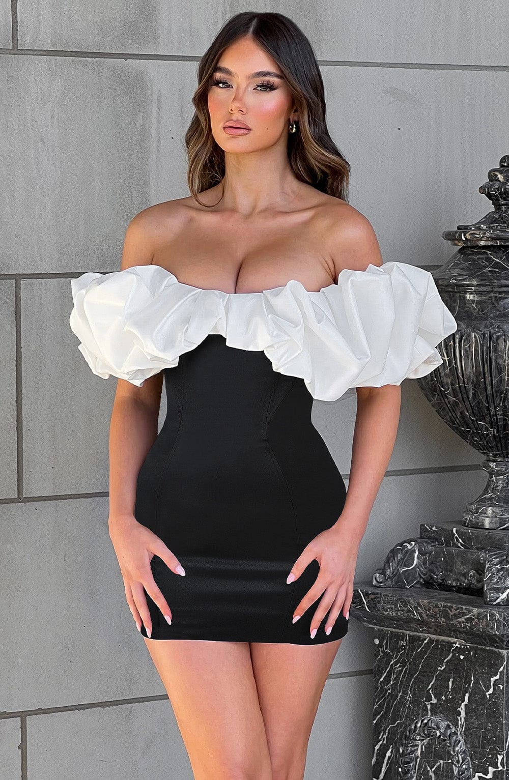 Mini Dress Savora - Zwart/Wit
