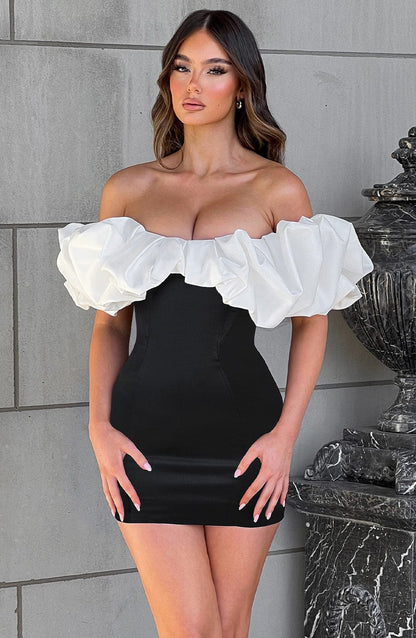 Mini Dress Savora - Zwart/Wit
