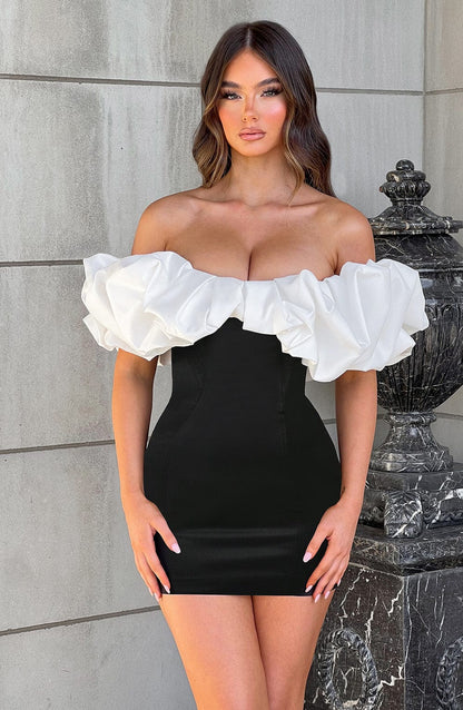 Mini Dress Savora - Zwart/Wit