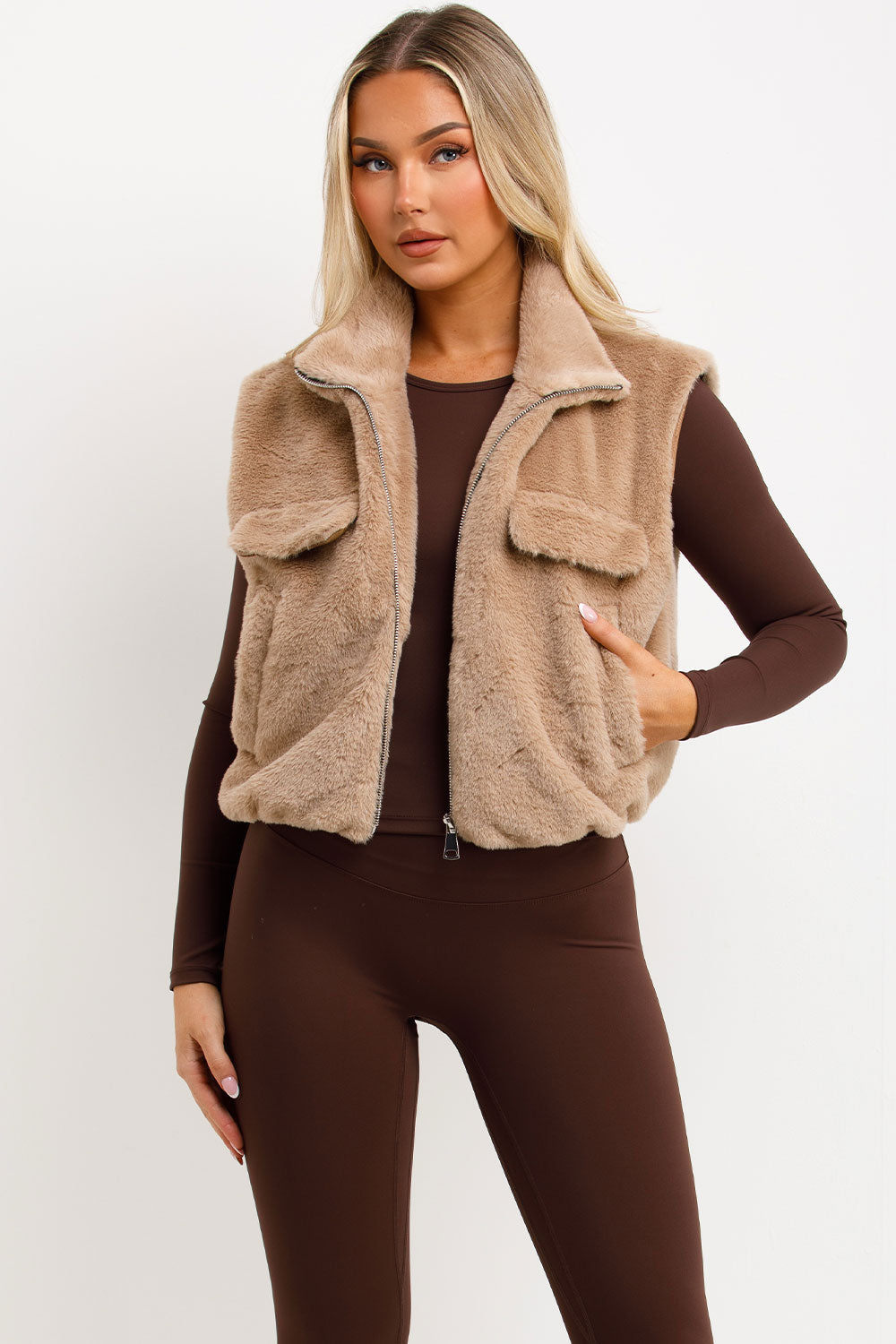 Teddy Gilet Mouwloos