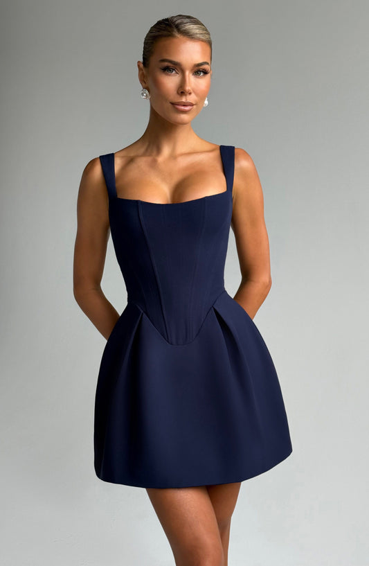 Coco Mini Dress Marineblauw