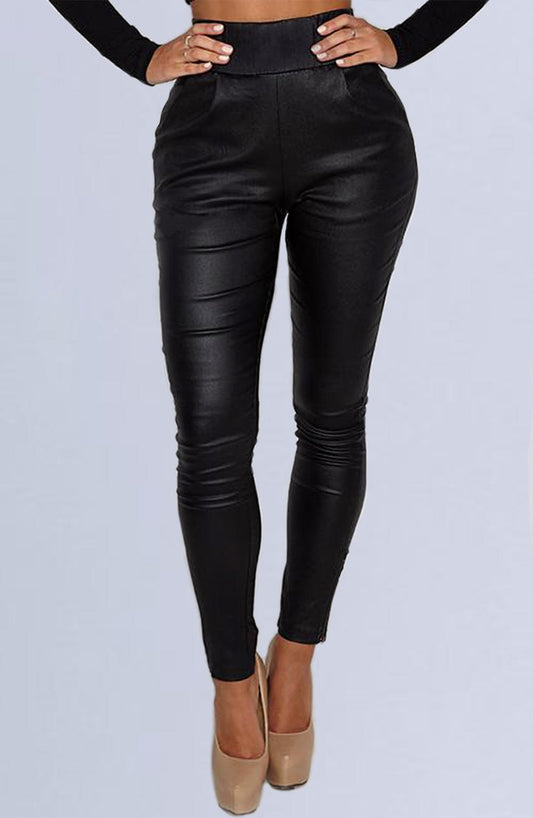 Leren Broek Zwart
